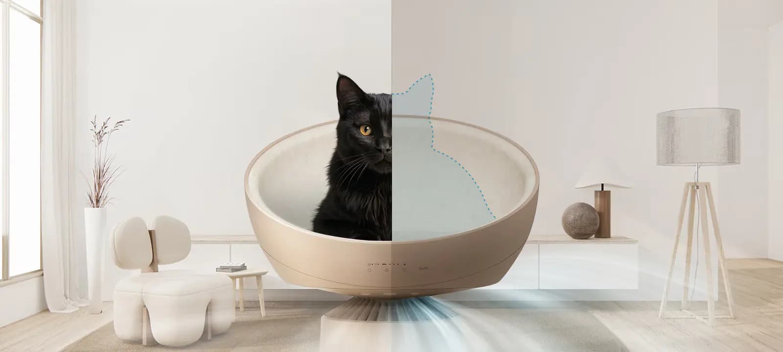 Strong when needed, silent for your cat