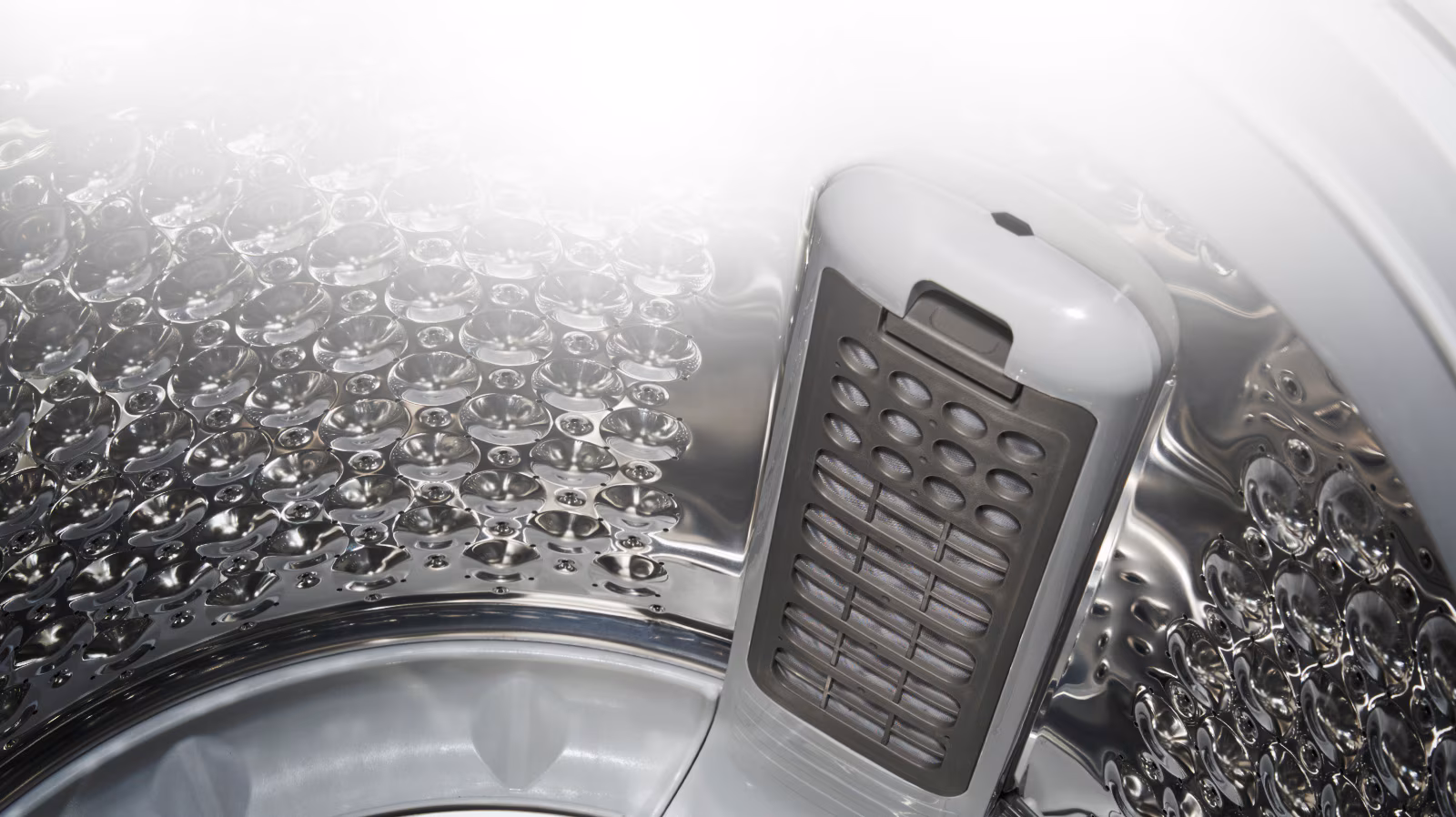 A Larger Lint Filter Keeps the Tub and Your Clothes Cleaner