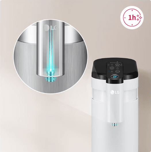 UV sterilization for pure water to the last drop