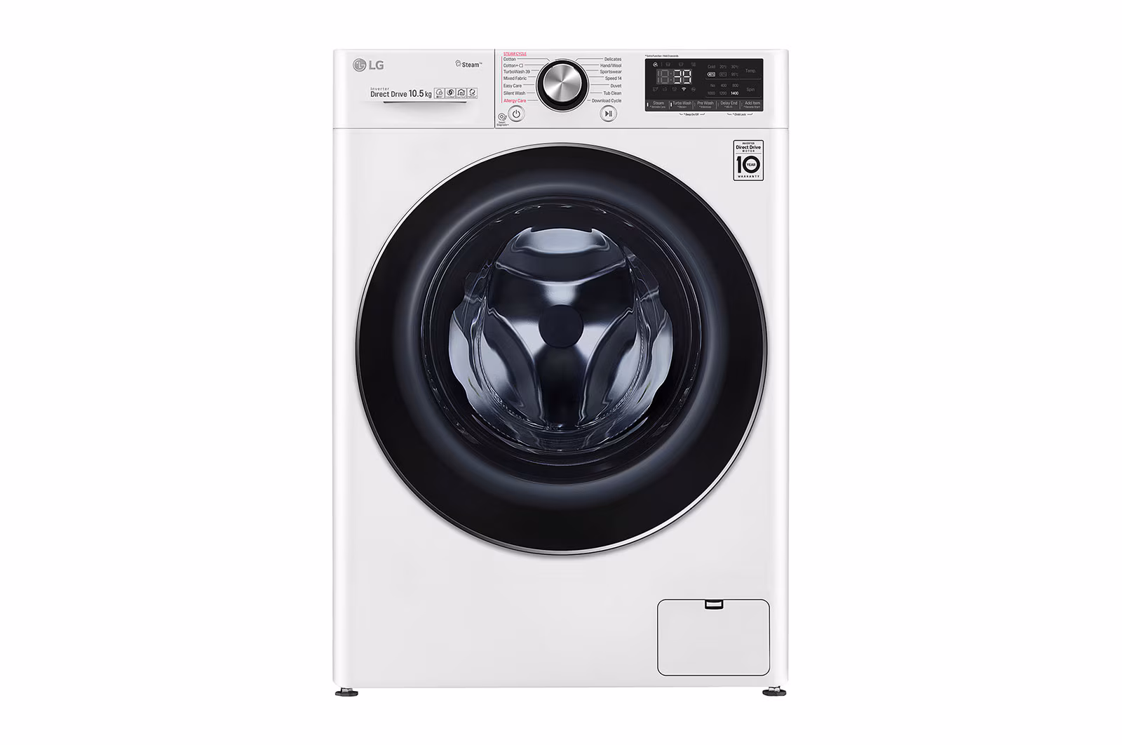 LG 10.5kg Front Load Washer with AI Direct Drive™ and Steam+™