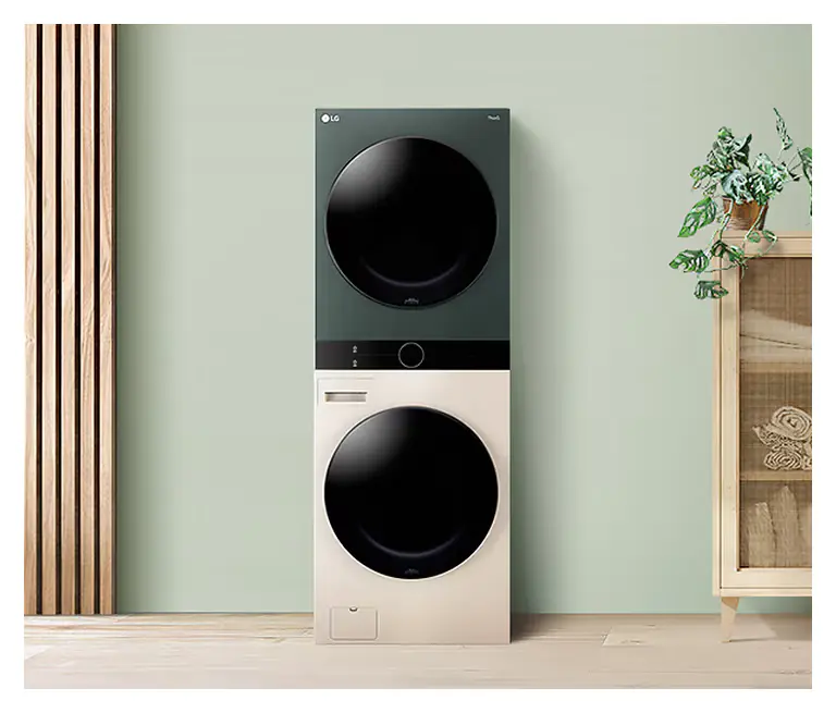 LG WashTower™ 14kg/10kg All-in-One AI Smart Washer Dryer - Black Steel - Image 3